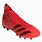 Black and Red Adidas Football Boots