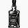Black and White Alcohol Bottle