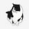 Black and White Cat Aesthetic Stickers