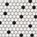 Black and White Hexagon Floor Tile