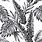 Black and White Palm Leaf