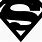 Black and White Superman Logo SVG