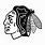 Blackhawks Logo Black and White