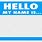 Blank Hello My Name Is Stickers