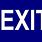 Blue Exit Sign