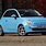 Blue Fiat 500