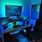 Blue Gaming Room Setup