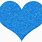 Blue Glitter Heart
