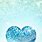 Blue Glitter Heart Wallpaper