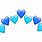Blue Heart Emoji Crown