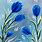 Blue Tulips Painting