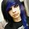 Blue and Black Emo Hair