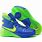 Blue and Green Basketball Shoes