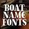 Boat Name. Fonts