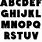 Bold Font Alphabet
