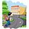 Boy Going to School Illustration