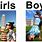 Boys vs Girls Mêmes