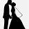 Bride and Groom Dancing Silhouette
