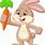 Bunny Carrot Cartoon