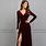 Burgundy Velvet Dress