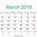 Calendar 2018 March 2018