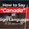 Canada Sign Language