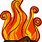 Cartoon Fireplace Flames