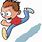 Cartoon Kid Running Away