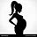 Cartoon Pregnant Woman Silhouette
