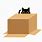 Cat Behind a Box Pixel Art