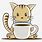 Cat Drinking Coffee Clip Art
