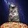 Cat Eating Pizza in Space