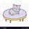 Cat On the Table Clip Art