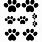 Cat Paw Print Stencil