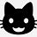 Cat. Emoji Black and White