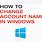 Change Windows Account Name