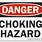 Choking Hazard Sign Printable
