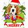 Christmas Beagle Clip Art