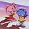Classic Sonic and Classic Amy Rose