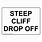 Cliff Drop Off Sign