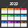 Color 2020 Calendar