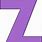 Colored Purple Lowercase Letter Z