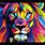 Colorful Lion Art