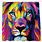 Colorful Lion Canvas Art