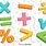 Colorful Math Symbols