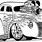 Coloring Pages of Hot Rods