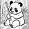 Coloring Pages of a Panda
