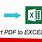 Convert to Excel From PDF