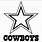 Cowboys Star Black and White