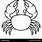 Crab Clip Art Black White